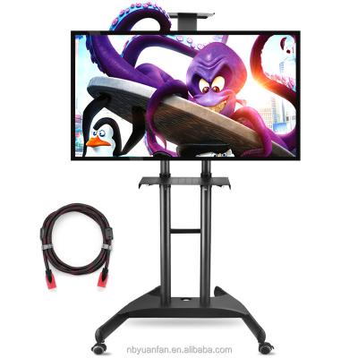 China (Size) New Design 360 Swivel Adjustable Movable TV Stand Floor Stand With Wheel Mount Floor TV Stand Arm for sale