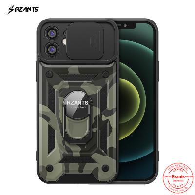 China Shockproof Rzants For Apple iPhone 12 Camouflage Ring Hard Case Push Shockproof Cover And Window [Jungle Tank] for sale