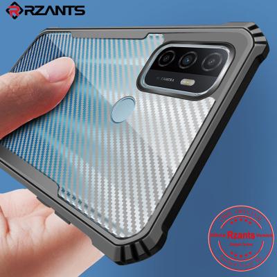 China TPU+PC+Glass Rzants For Oppo A53 Phone Case [Carbon Beetle] Crystal Clear Cover Double Casing Slim Shockproof Hybrid Hard for sale