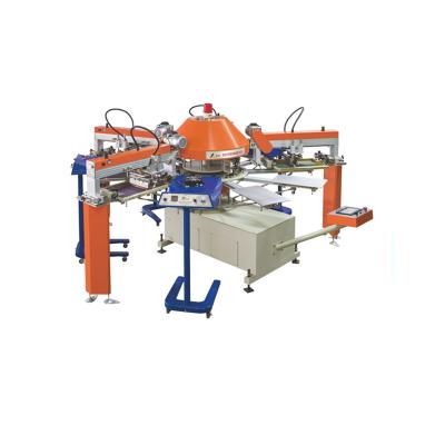 China High Accuracy Mirco Hotels Record 6 Color 14 Station Textile Cloth Carousel Automatic Screen Printing Machine For T Shirts for sale