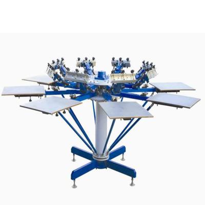 China Rotary Printing Shops TX-YH-8G 8 Color 8 Station T-shirt Printing Machine With Micro Registration for sale