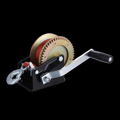 China BOAT China Factory 1500LBS Small Hand Winch Steel Marine Winch Rope Anchor Winch Manual Puller With Gear for sale