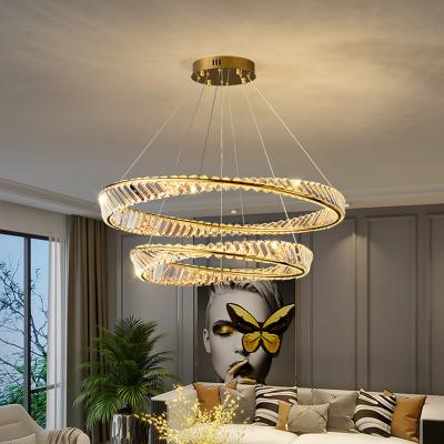 China Luxury Gold Crystal Chandeliers Modern Round Crystal Chandeliers Ceiling Beads for sale