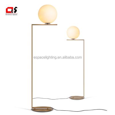 China Modern Minimalist Modern Arts Lead Glass Ball Gold Floor Lamp For Living Room Andliving Room for sale