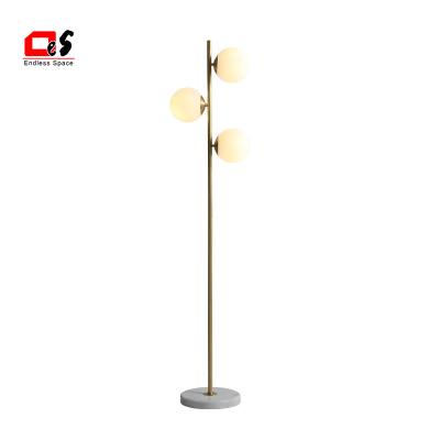 China Residential Nordic Stand Lamp Floor Light With Single Glass Shade E27 Floor Lamp for sale