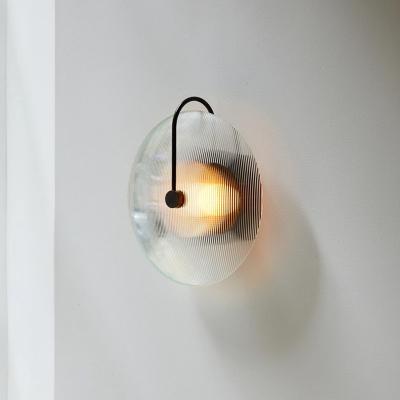 China Hot Sale Modern Glass Wall Light Instagram Art Wall Shade Round Lighting Fixtures for sale