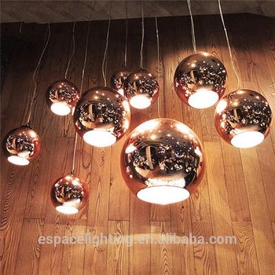 China Round Pendant Light Decoration Round Pendant Light With Gold Glass Hanging Pendant Lighting for sale