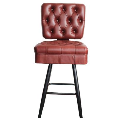 China 2021 New Style Industrial Bar Stool High Quality Metal Luxury PVC for sale