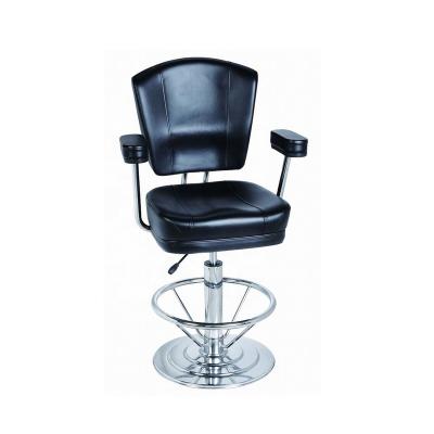 China Factory wholesale price modern design hight chair casino gaming chair swivel bar chair adjustable slot chair with Chrome base for sale