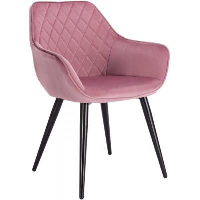 China Factory Directly Hot Sale Modern Metal Legs In European Velvet Modern Dining Chair With Armrest for sale