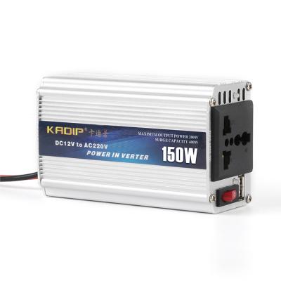 China Kadip 150W 12V 24V DC To AC 210V 220V Power Inverter With Low Price 125*70*46mm for sale