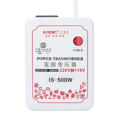 China Electronic 500W Power Transformer 220v To 110v Voltage 50Hz/60Hz Converter for sale