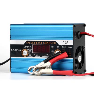 China Kadip Home Motor 12V 10A Fully Automatic Car Use And Battery Charger With Short Circuit Protect Smart Car Battery Charger for sale