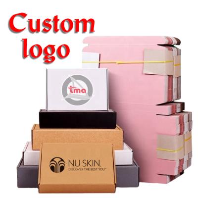 China Recycled Materials Mailing Box Manufacturing Customed Shipping Cardboard Mailers Printing With Custom Printed Logo, Durable Clothing Packaging Boxes for sale