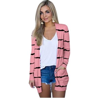 China Anti-wrinkle 2023 Autumn New Item  Women's Printed  Casual Loose Fit Cardigan Jacket for sale