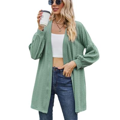 China Anti-wrinkle New solid color casual long-sleeved cardigan knit jacket for sale