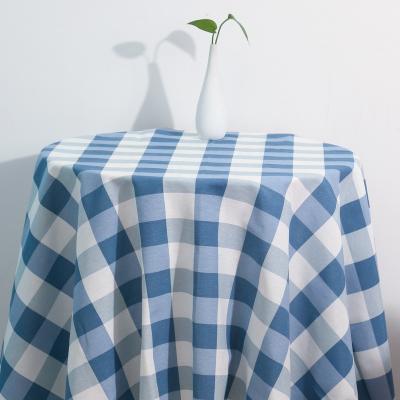 China Stain Resistant 35% Cotton 65% Polyester Cool Plaid Printed Thickened Canvas For Curtains Panes Table Cloth Sofa Covers Awning for sale