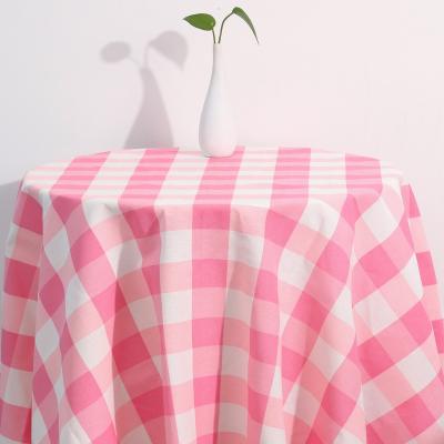 China Stain Resistant 35% Cotton 65% Polyester Cool Plaid Printed Thickened Canvas For Curtains Panes Table Cloth Sofa Covers Awning for sale