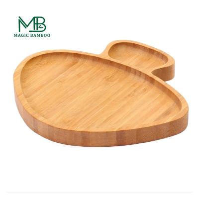 China Individuelle Designs Saugplatte für Kleinkinder Multifunktions Bambus Baby Dinner Tray zu verkaufen