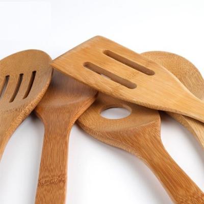 China 5pcs Organic Kitchenware Bamboo Spatula Set For Cooking OEM for sale