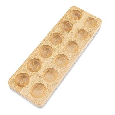 China Home Kitchen Bamboo Egg Protection Safe Storage Rack Countertop Fridge Storage Display Rack for sale