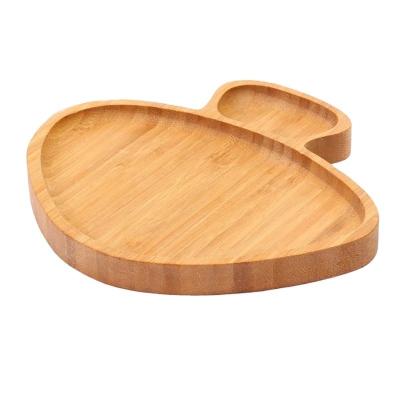 China Baby Children Mushroom Shape Bamboo Serving Trays with Dinner Plate in Modern Style for sale