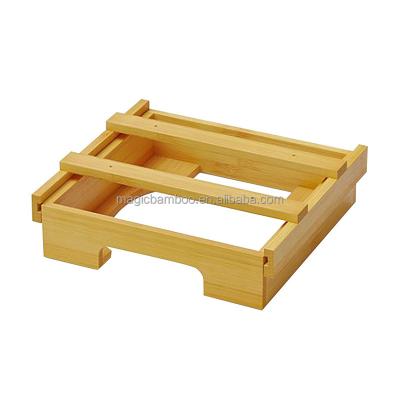 China BAMBOO tafelgerei Keuken counter Verticale papierplaat dispenser met interne verdeler Te koop