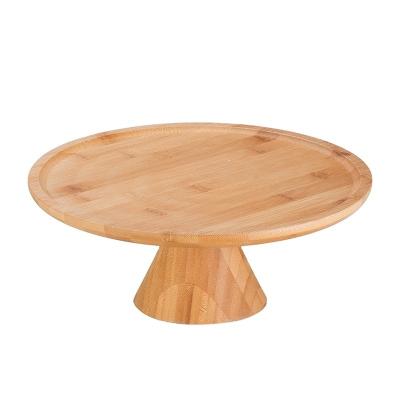 China OEM/ODM Highly Bamboo Round Decorative Tray for Wedding Party Modern Style Snack Cake for sale