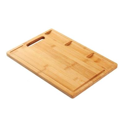 Chine Planche de coupe de bambou rectangulaire personnalisée avec récipient pour cuisine CE / UE approuvée à vendre