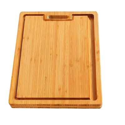 China 43.7x32x1.5cm Bamboo Large Panel Cutting Board with Juice Slot Simple and Sustainable for sale