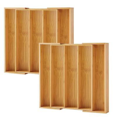 China Organizador de gavetas de bambu conveniente para artigos domésticos Armazenamento 35,6 x 27,9 x 6,4 cm à venda