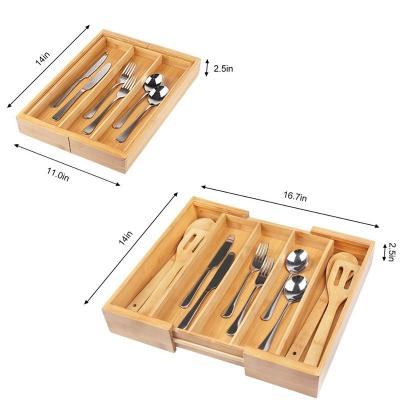 Cina Scatola di stoccaggio multifunzionale in stile bambù a 5 griglie per utensili da tavola 35,6 x 27,9 x 6,4 cm in vendita