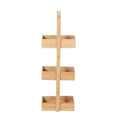 China Contemperary Standing Bamboo Storage Rack Shelf Storage 3 Tier for sale