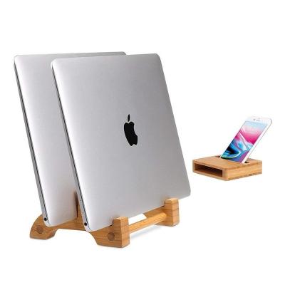 China Natural Bamboo Adjustable Laptop Stand Office Furniture ODM for sale