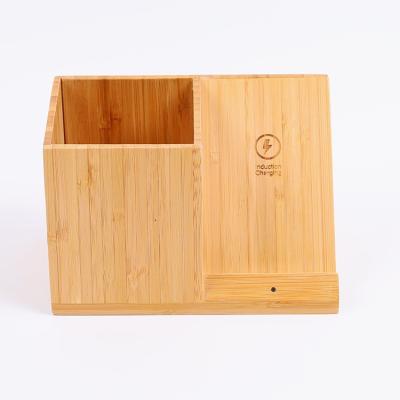 China Eco-Friendly Living Room Wireless Charging Box with Injection Bamboo and Organizer for sale