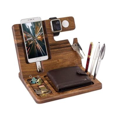 China Standing Wood Bamboo Adjustable Laptop Stand Folding Lap Tray Desk Organizer Te koop