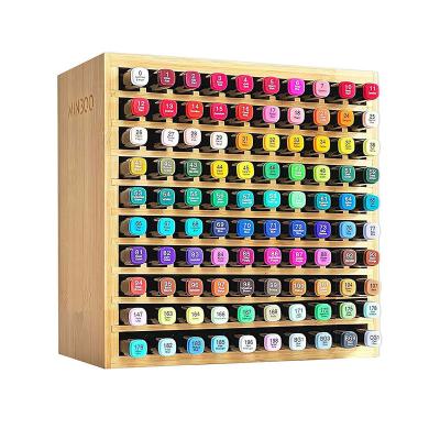 China 23 x 13.5 x 23CM Bamboo Marker Organizer Holds 100 Markers Art Supply Storage Rack for sale