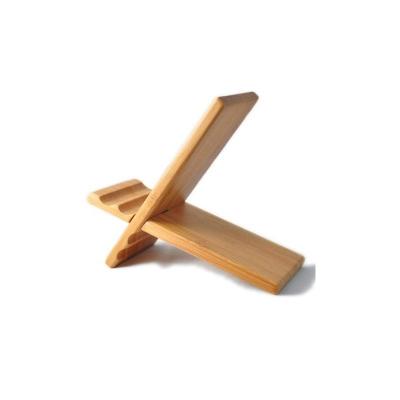 China Custom Sustainable Bamboo Folding Laptop Stand Tablet Stand holder for sale