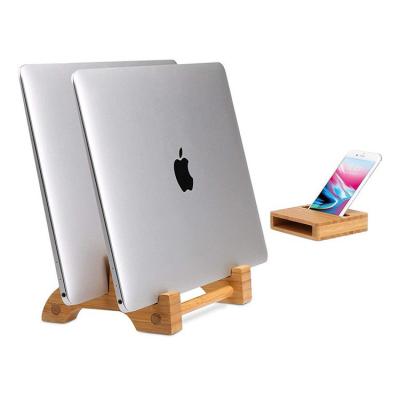 China Portable Adjustable Bamboo Laptop Stand Vertical Personalised for sale