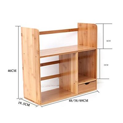 China Rectangle BAMBOO File Stand Holder Desktop Bookcase for Multipurpose and Durable Needs for sale