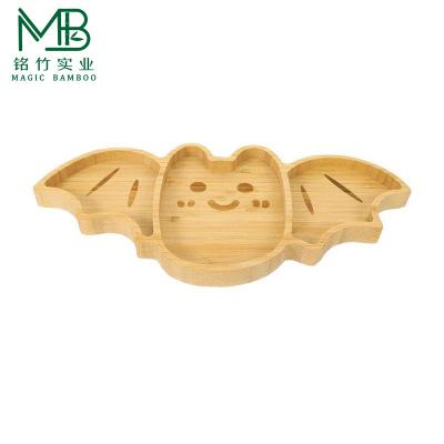 China Halloween Bamboo Bat Shape Dinner Plate for sale