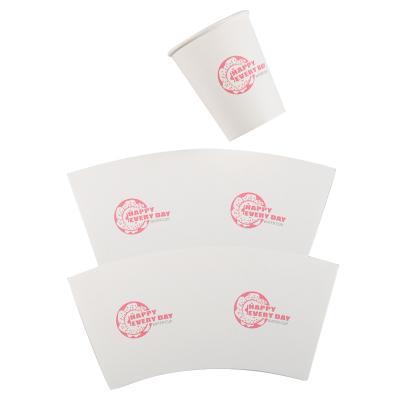 China China Disposable High Quality Fan Shaped PE Coated Raw Material Paper Cup Fan for sale