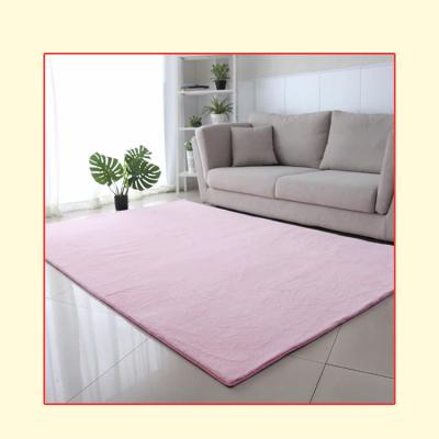 China Washable high quality shaggy carpet shaggy hair rabbit alfombras de sala custom bedroom bed cover for sale