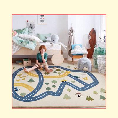 China 2021 Style Washable Hot Selling Kids Carpet Living Room Bedroom Kids Rugs Crawling Mat for sale