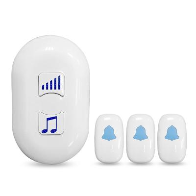 China Modern best price wireless doorbell with one two three receivers suitable for many apartment doorbell selection for sale