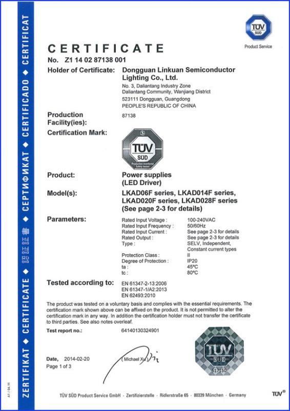 TUV certification - GR8 TECHNOLOGY Co LTD