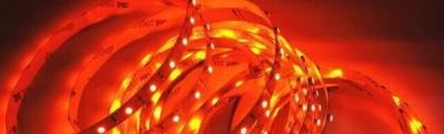 China 120LEDs/m SMD 3528 Amber Orange LED Strip Orange Amber for sale