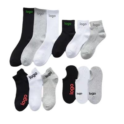 China A-656 2021 Custom QUICK DRY Letter/New Pattern Style Women's Knitted Solid Color Combed Cotton Unisex Standard Socks for sale