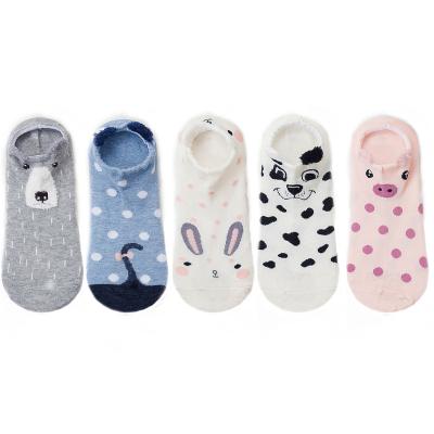 China TY-1011 Cotton Novelty Cute Animal Female Girl High Quality Antibacterial Antibacterial Cat Dog Summer Short Low Socks Casual Soft Funny Socks for sale