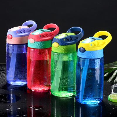 China Kids Viable Water Bottle With Flip Straw And Handle Leak Proof BPA Free for sale